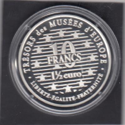 Beschrijving: 10 Francs(1,5 Euro) MICHAELANGELO